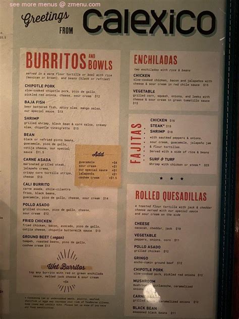 calexico menu.